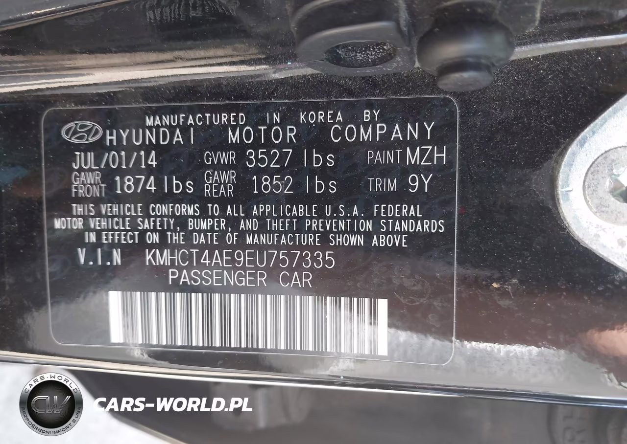 2014 Hyundai Accent Gls VIN:KMHCT4AE9EU757335 - 9