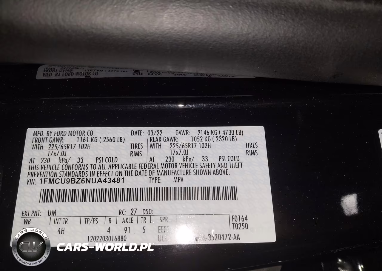2022 Ford Escape Se Hybrid VIN:1FMCU9BZ6NUA43481 - 9