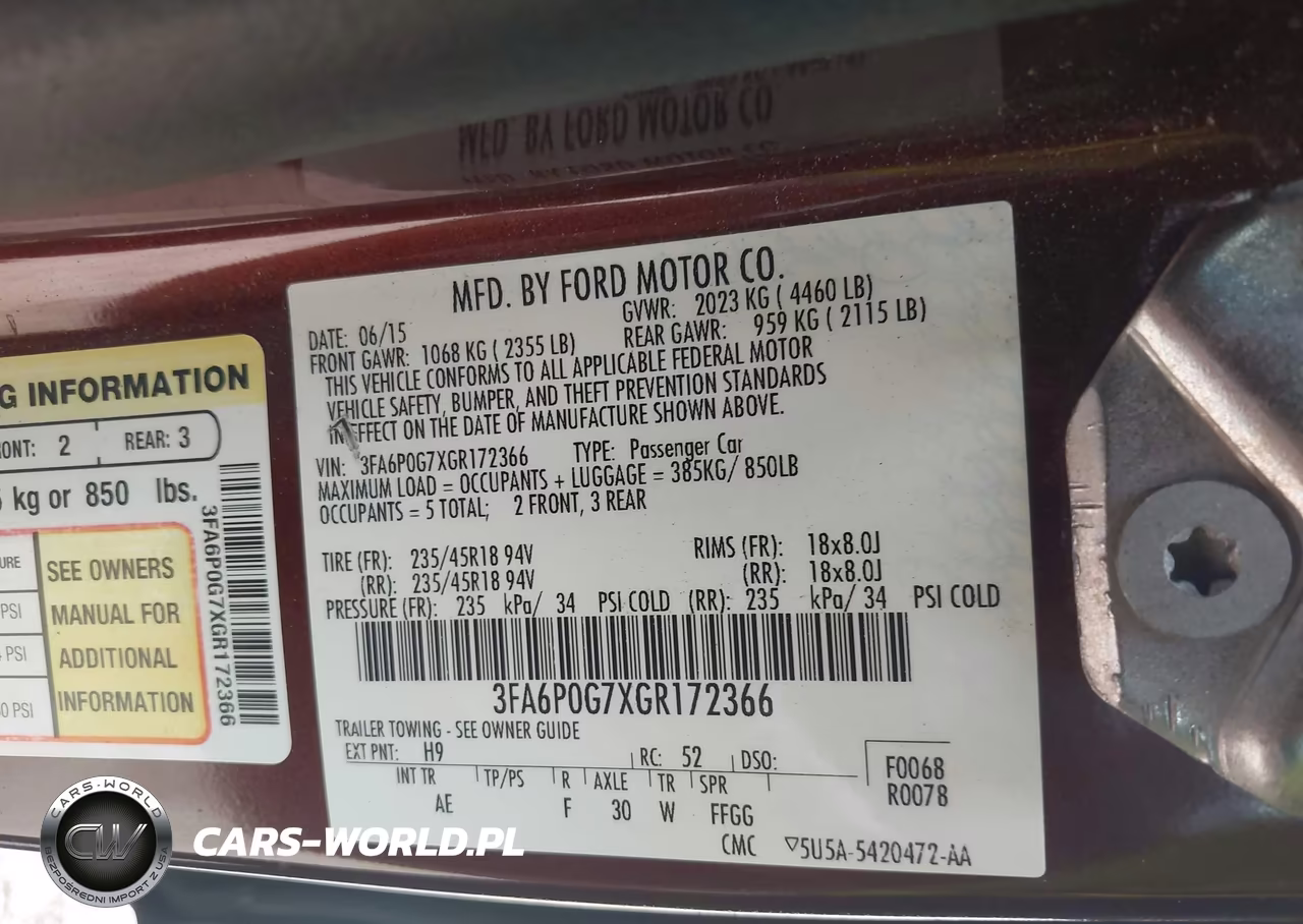 2016 Ford Fusion S VIN:3FA6P0G7XGR172366 - 9