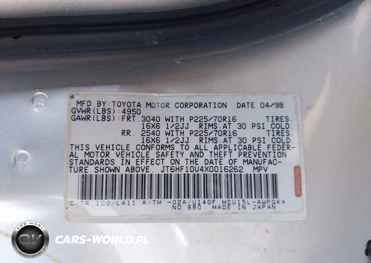 1999 Lexus Rx 300 VIN:JT6HF10U4X0016262 - 9