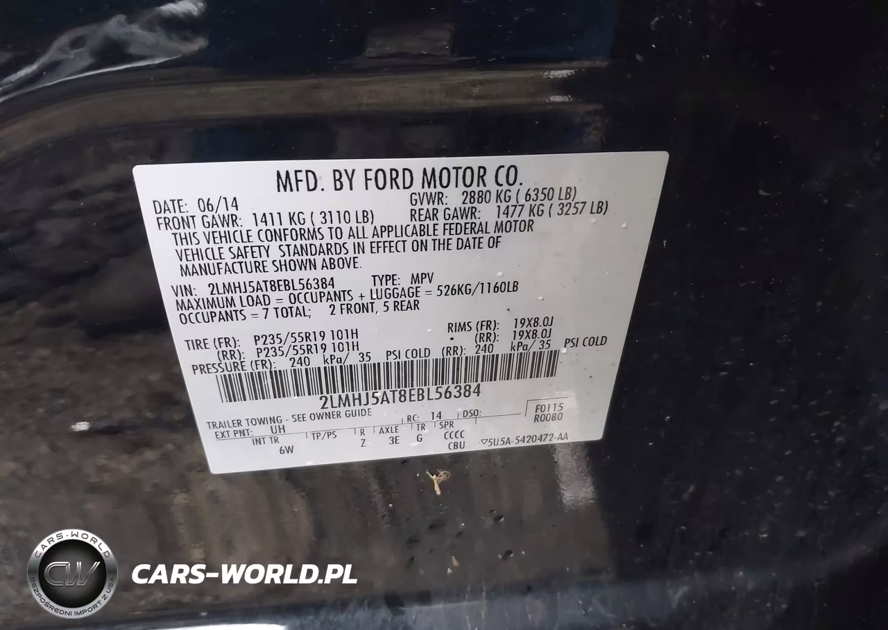 2014 Lincoln Mkt Ecoboost VIN:2LMHJ5AT8EBL56384 - 9