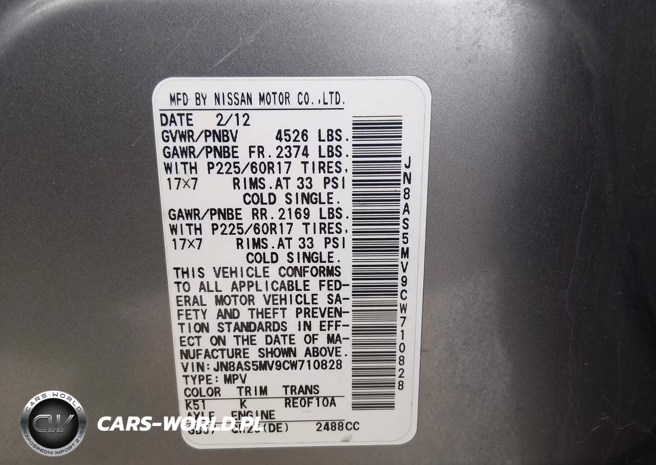2012 Nissan Rogue Sv VIN:JN8AS5MV9CW710828 - 9