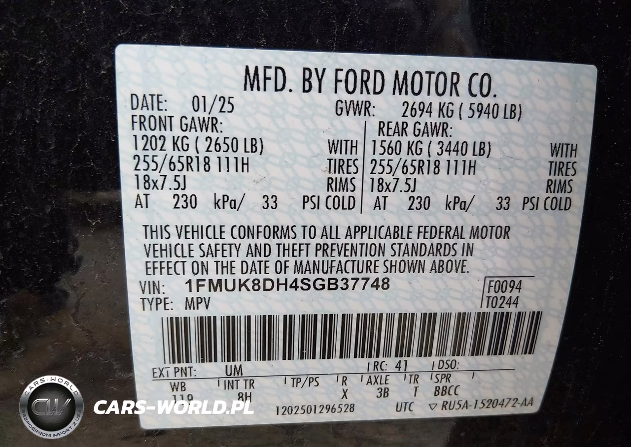 2025 Ford Explorer Active VIN:1FMUK8DH4SGB37748 - 9