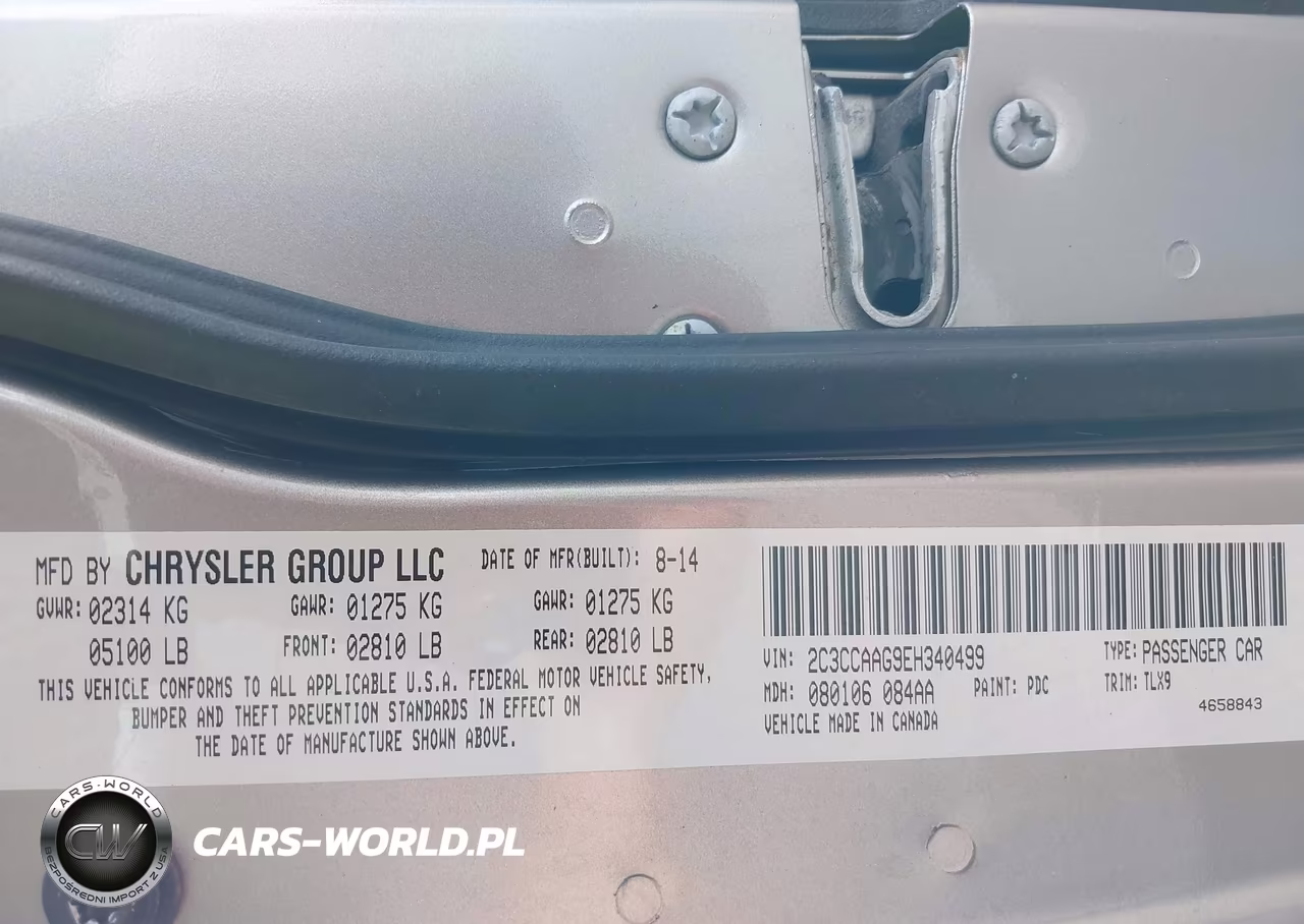 2014 Chrysler 300 VIN:2C3CCAAG9EH340499 - 9