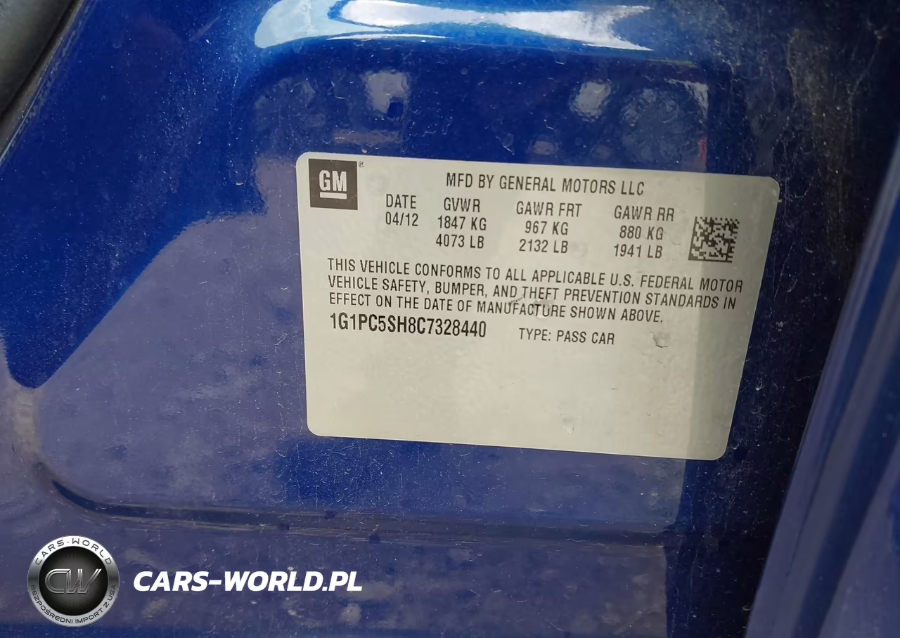 2012 Chevrolet Cruze Ls VIN:1G1PC5SH8C7328440 - 9