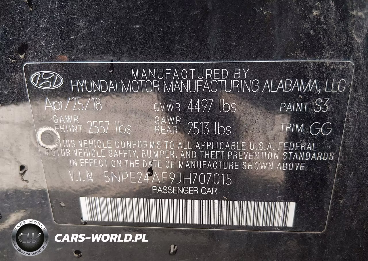 2018 Hyundai Sonata Se VIN:5NPE24AF9JH707015 - 9