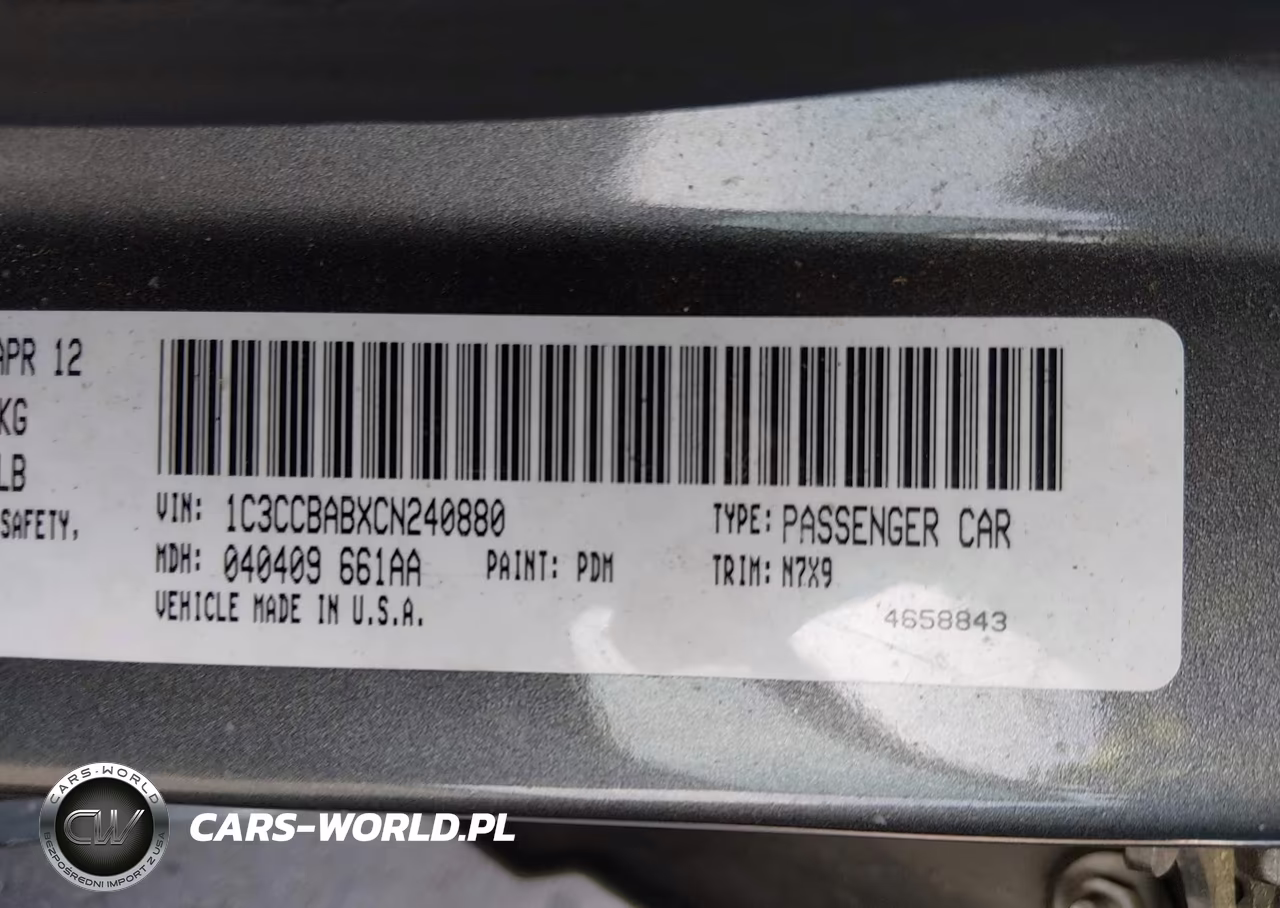 2012 Chrysler 200 Lx VIN:1C3CCBABXCN240880 - 9