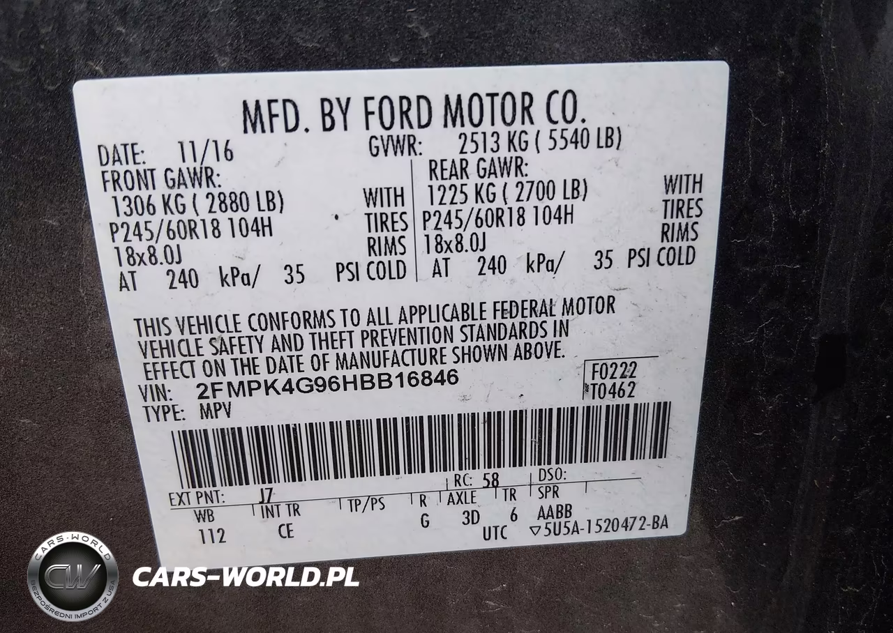 2017 Ford Edge Se VIN:2FMPK4G96HBB16846 - 9