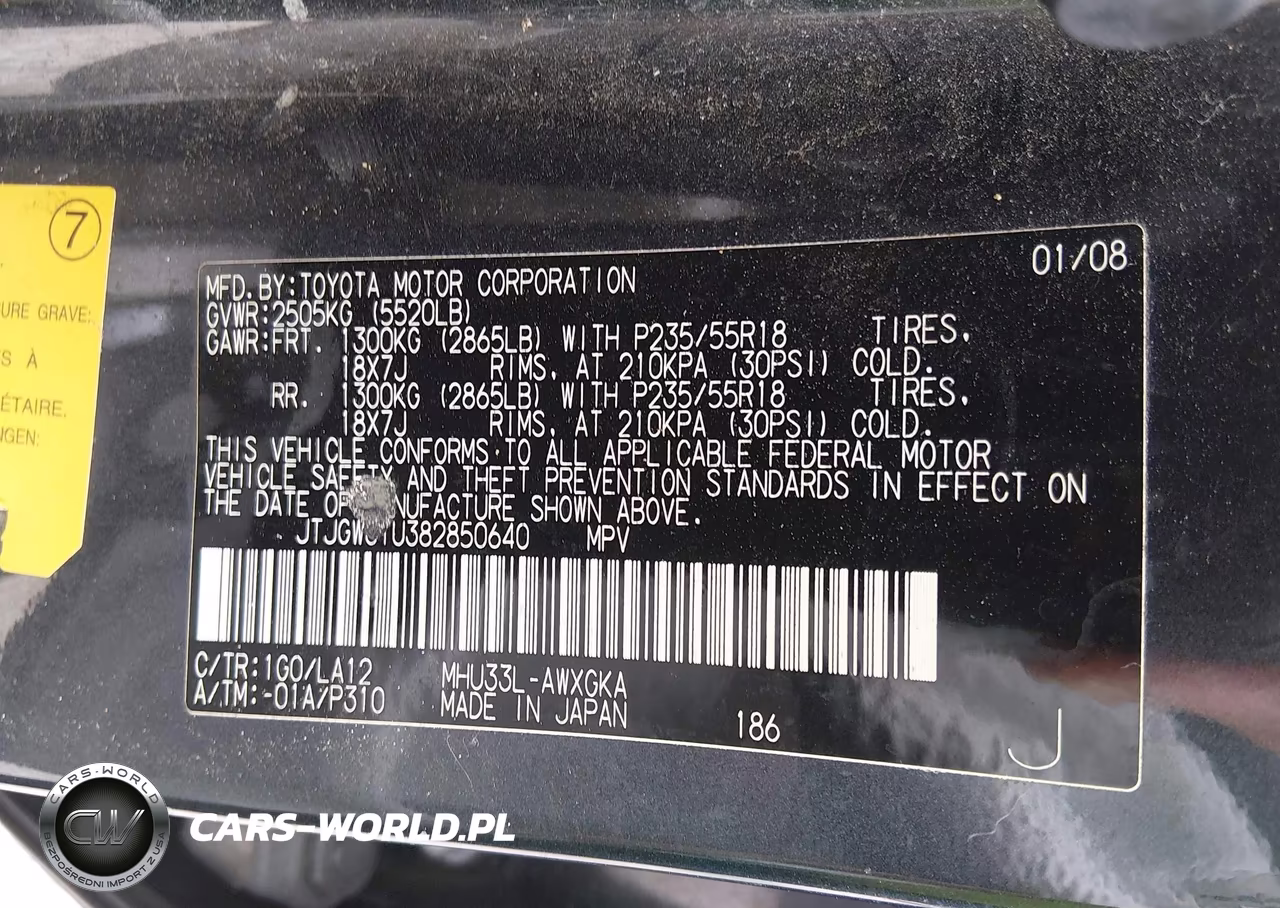 2008 Lexus Rx 400H VIN:JTJGW31U382850640 - 9