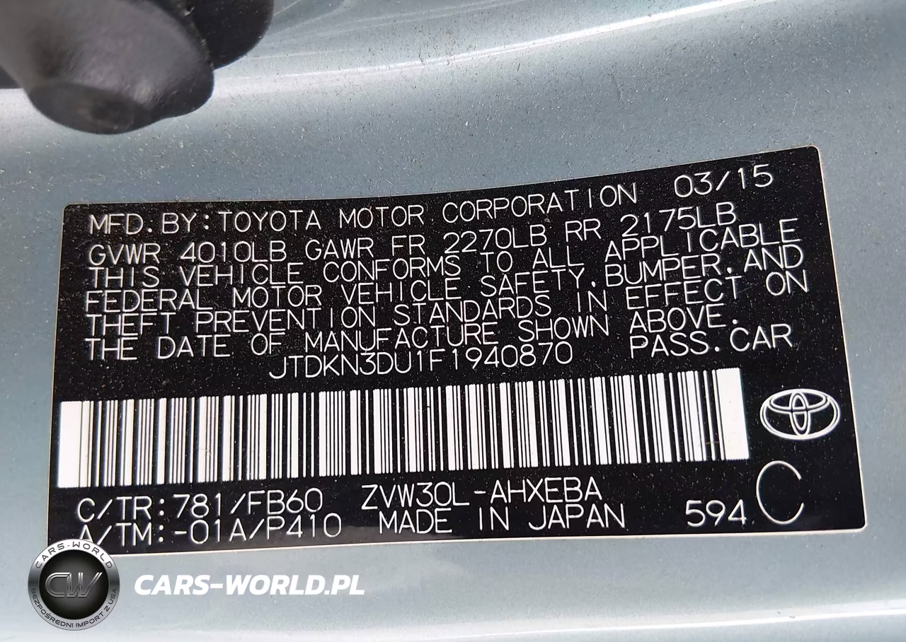2015 Toyota Prius Three VIN:JTDKN3DU1F1940870 - 9