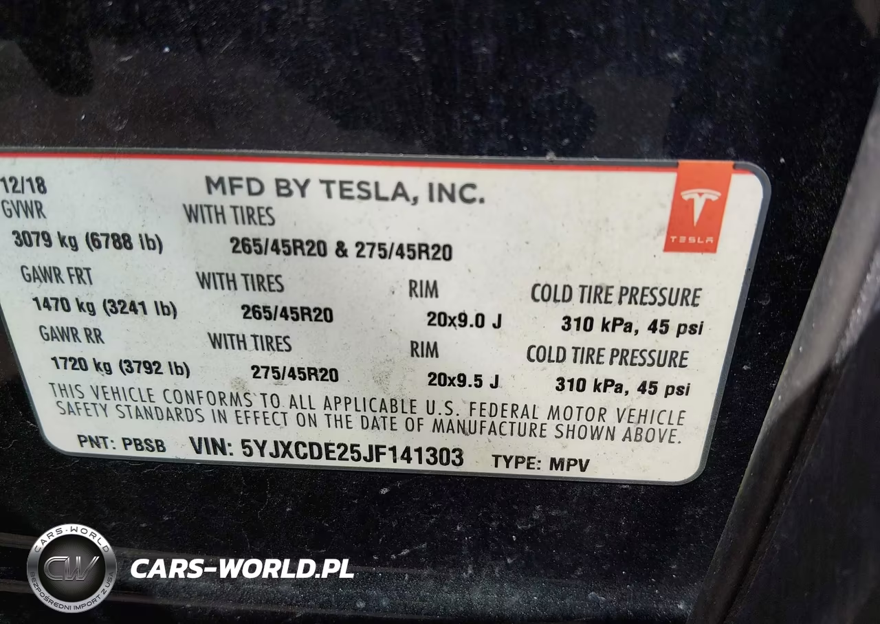 2018 Tesla Model X 100D-75D-P100D VIN:5YJXCDE25JF141303 - 9