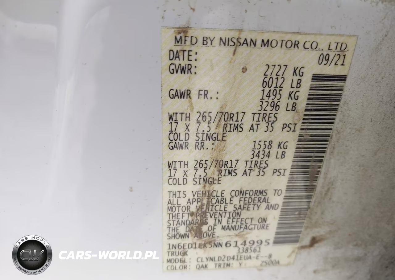 2022 Nissan Frontier Pro-4X 4X4 VIN:1N6ED1EK5NN614995 - 9
