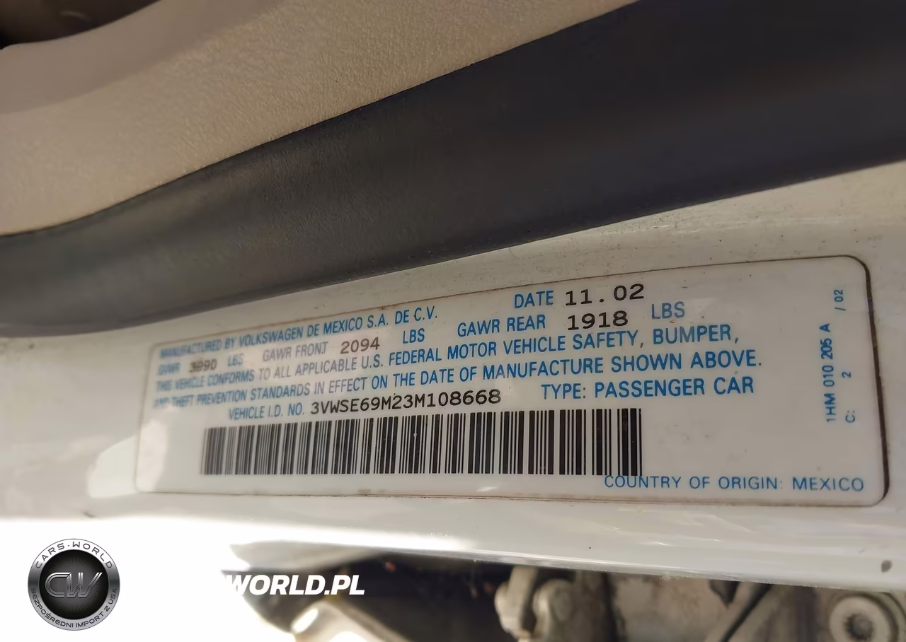 2003 Volkswagen Jetta Gls 1.8T VIN:3VWSE69M23M108668 - 9