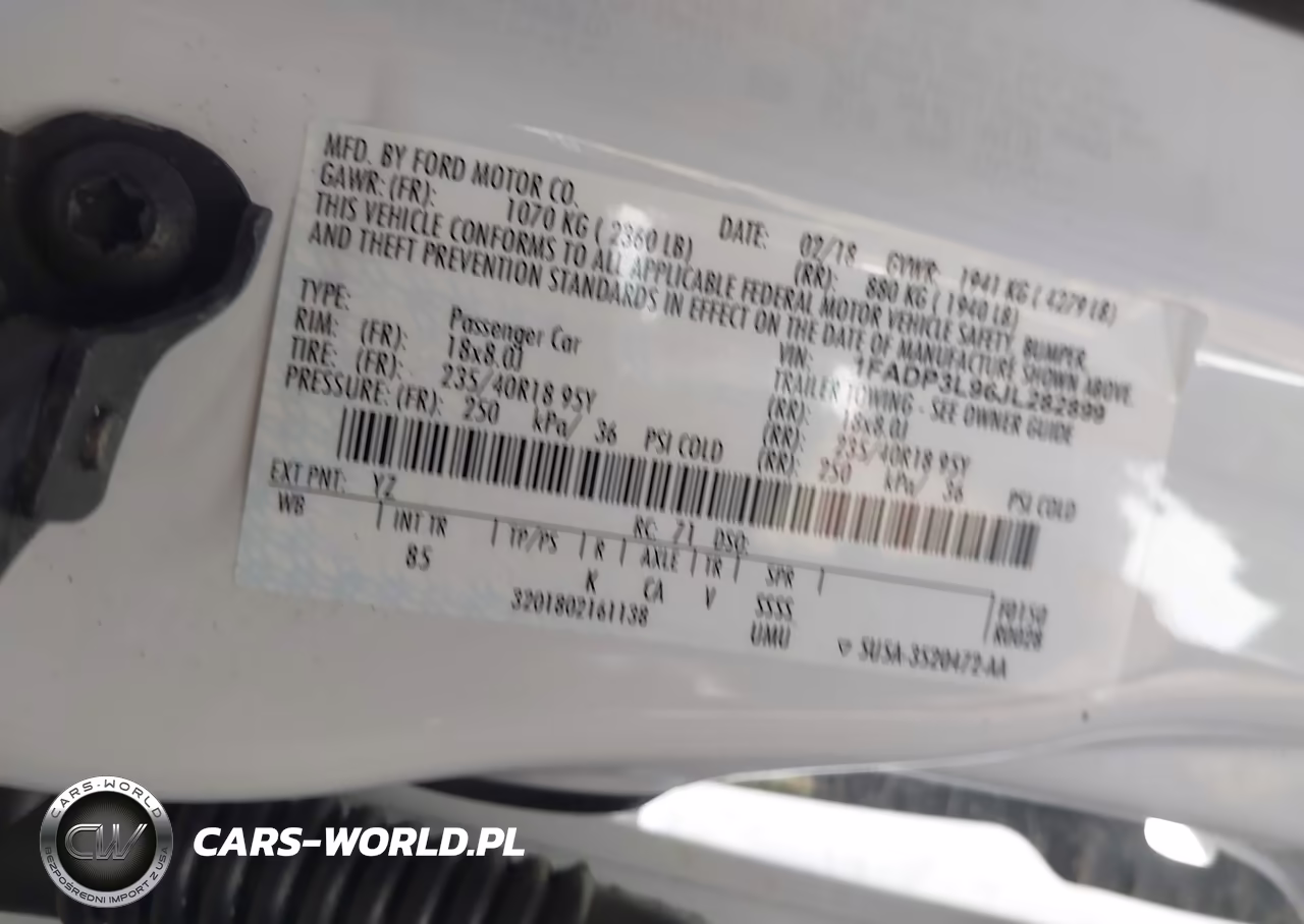 2018 Ford Focus St VIN:1FADP3L96JL282899 - 9