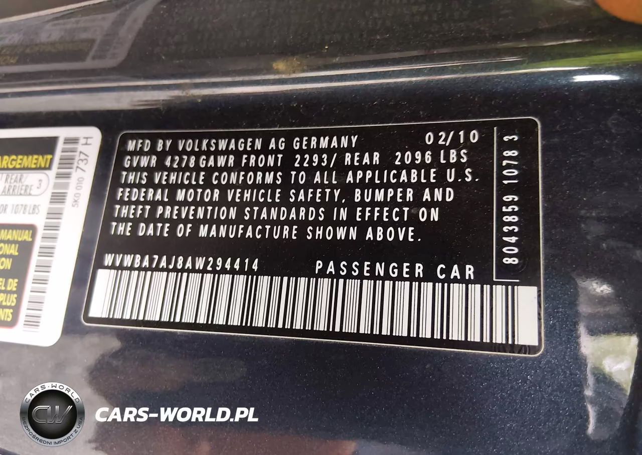 2010 Volkswagen Golf 2-Door VIN:WVWBA7AJ8AW294414 - 9