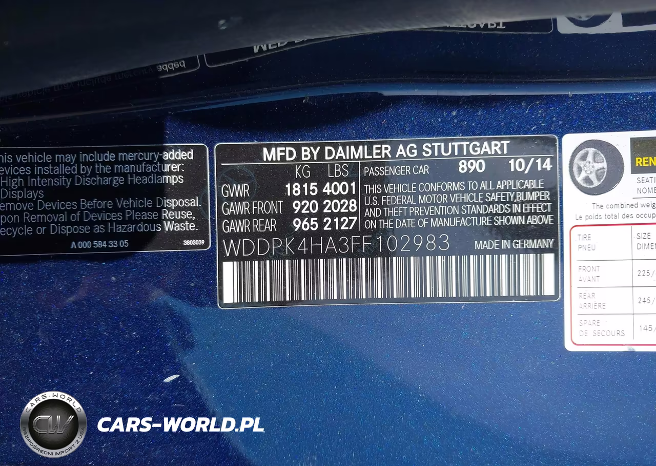 2015 Mercedes-Benz Slk 250 VIN:WDDPK4HA3FF102983 - 9