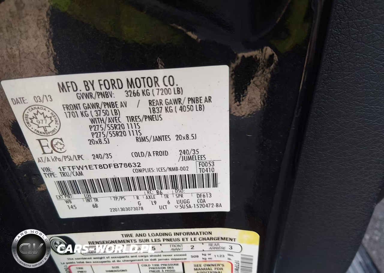 2013 Ford F-150 Fx4 VIN:1FTFW1ET8DFB78632 - 9