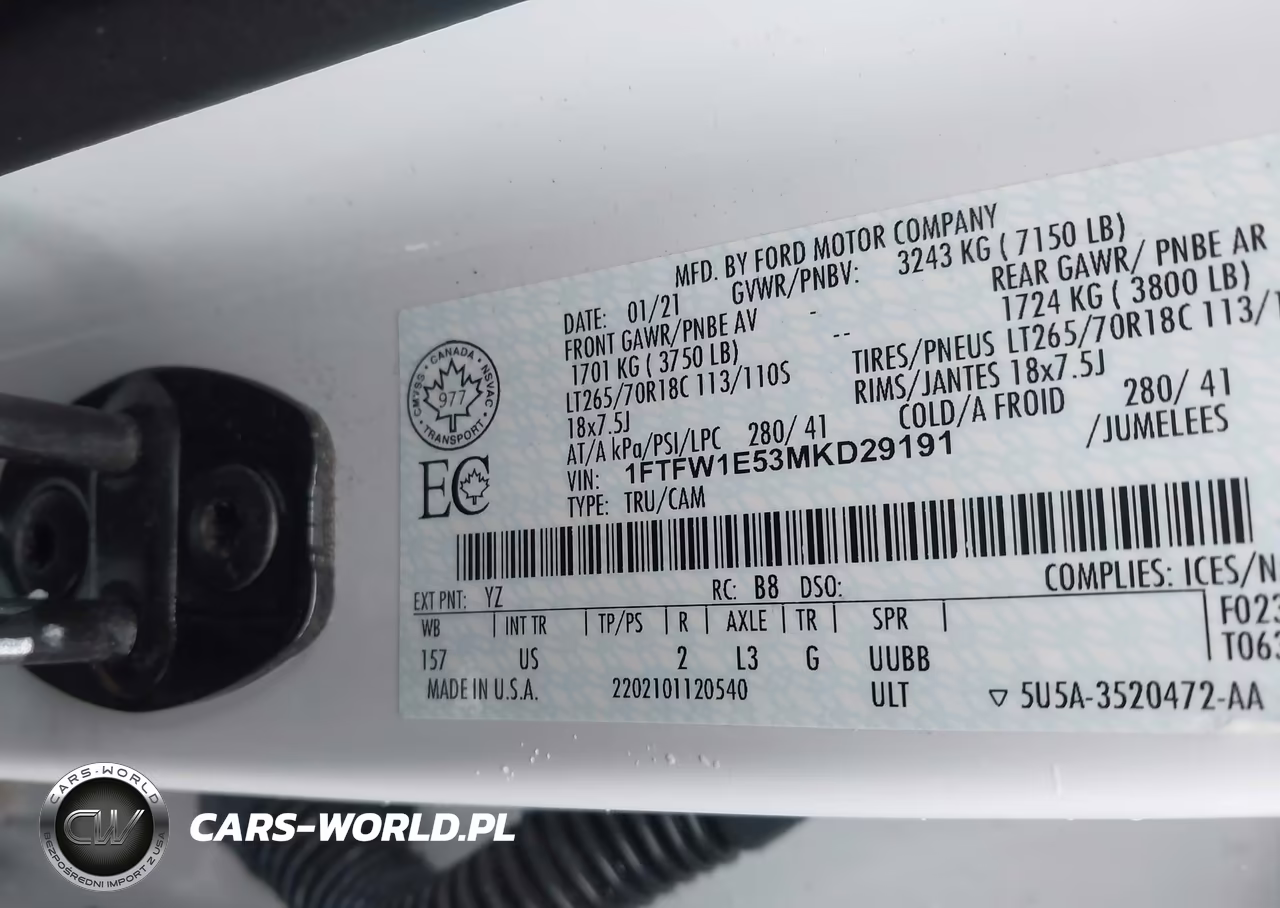 2021 Ford F-150 Xlt VIN:1FTFW1E53MKD29191 - 9