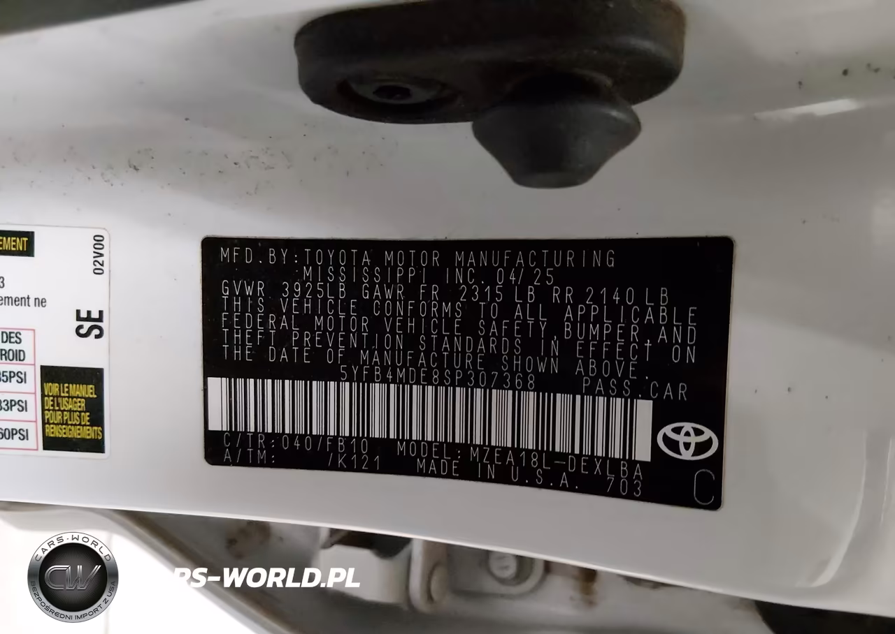 2025 Toyota Corolla Le VIN:5YFB4MDE8SP307368 - 9