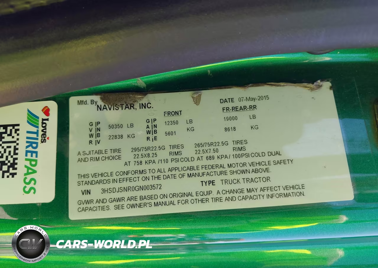 2016 International Prostar VIN:3HSDJSNR0GN003572 - 8