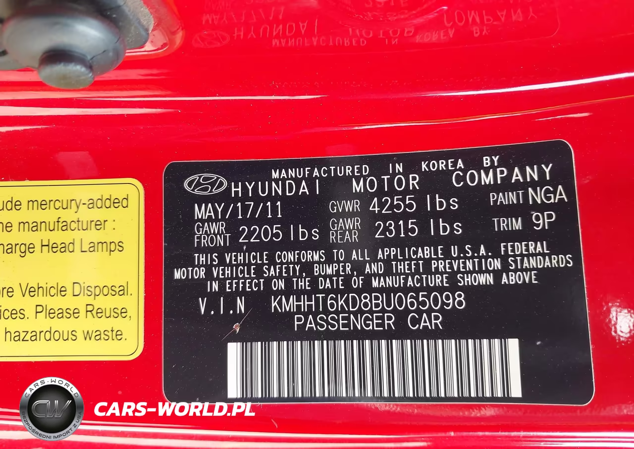 2011 Hyundai Genesis 2.0T Premium VIN:KMHHT6KD8BU065098 - 9