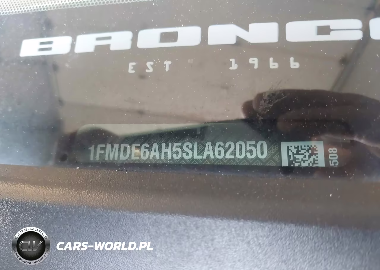 2025 Ford Bronco VIN:1FMDE6AH5SLA62050 - 9