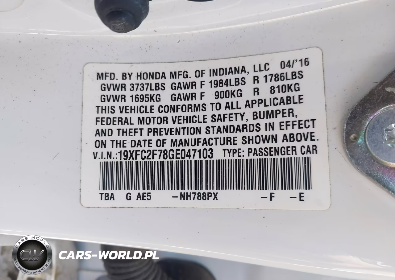 2016 Honda Civic Ex VIN:19XFC2F78GE047103 - 9