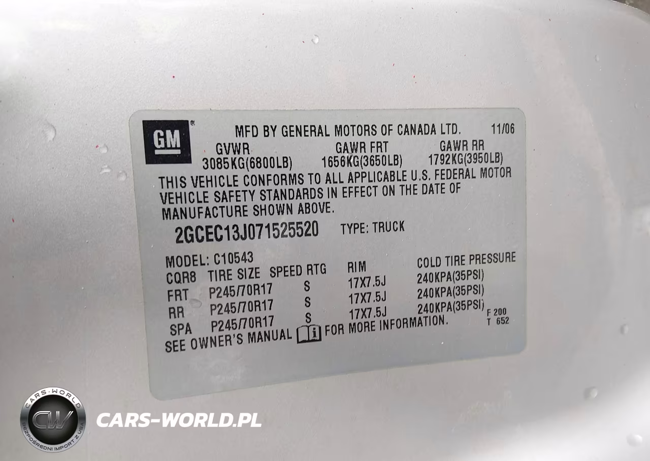 2007 Chevrolet Silverado 1500 Lt1 VIN:2GCEC13J071525520 - 9
