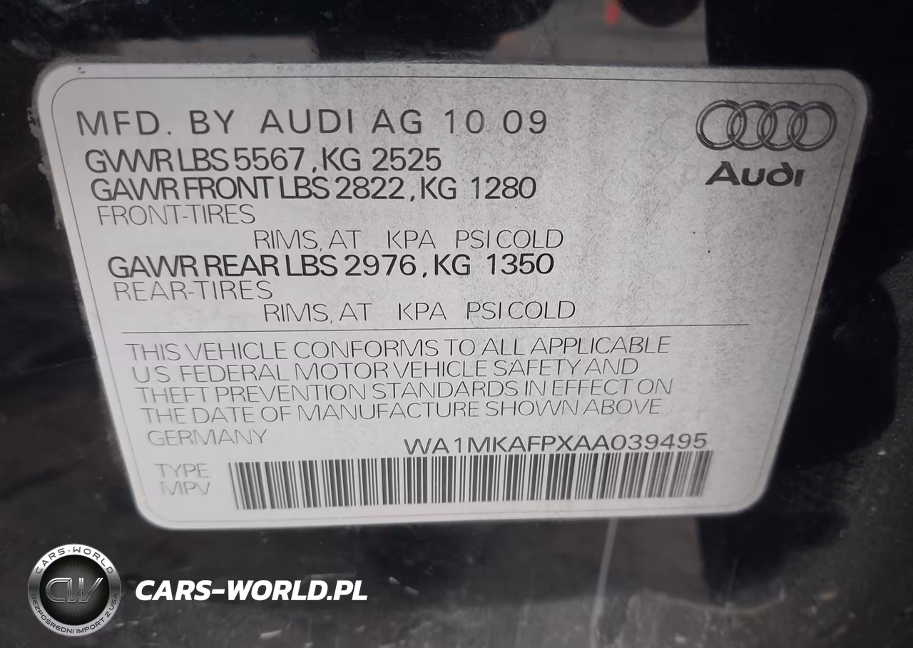 2010 Audi Q5 3.2 Premium VIN:WA1MKAFPXAA039495 - 9