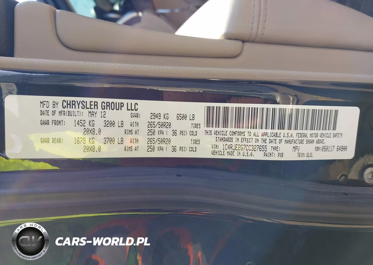 2012 Jeep Grand Cherokee Limited VIN:1C4RJEBG7CC327655 - 9