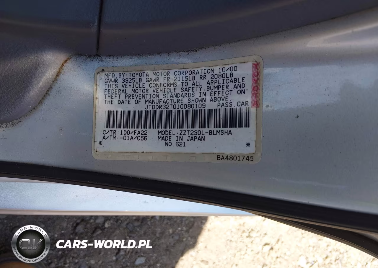 2001 Toyota Celica Gt VIN:JTDDR32T010080109 - 9