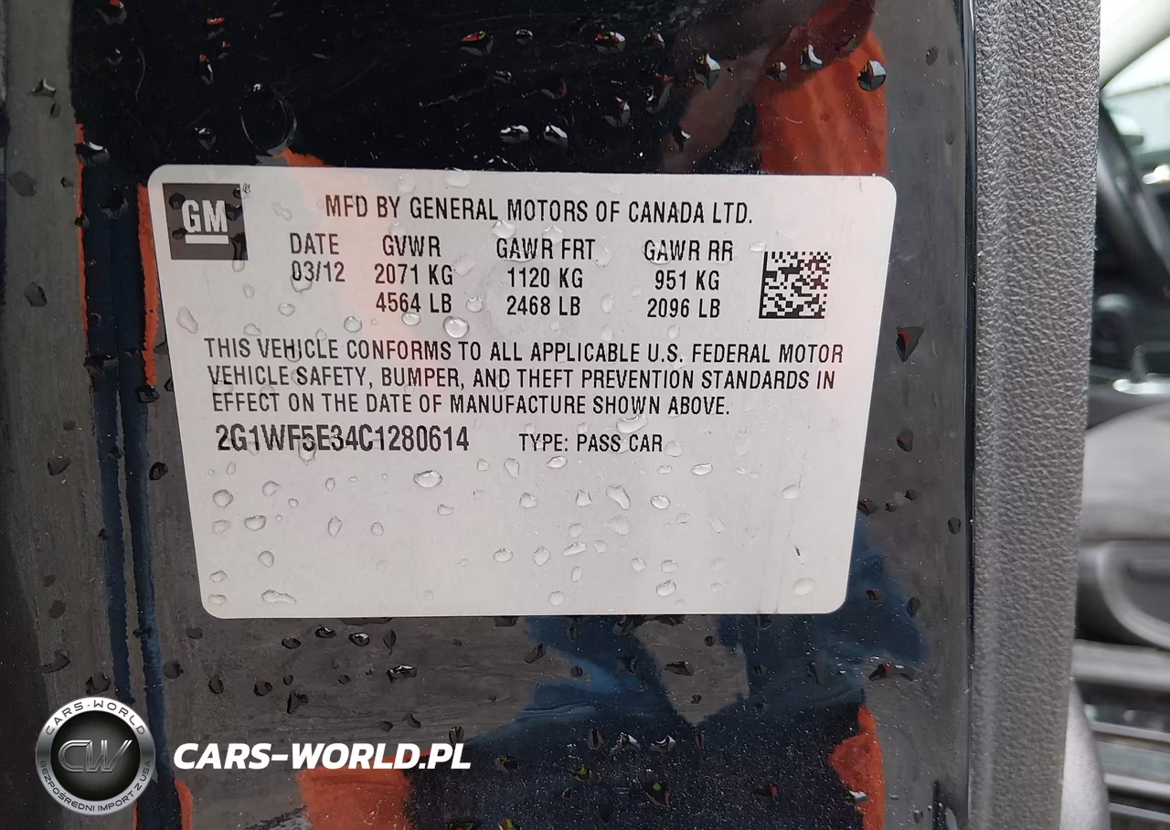 2012 Chevrolet Impala Ls VIN:2G1WF5E34C1280614 - 9