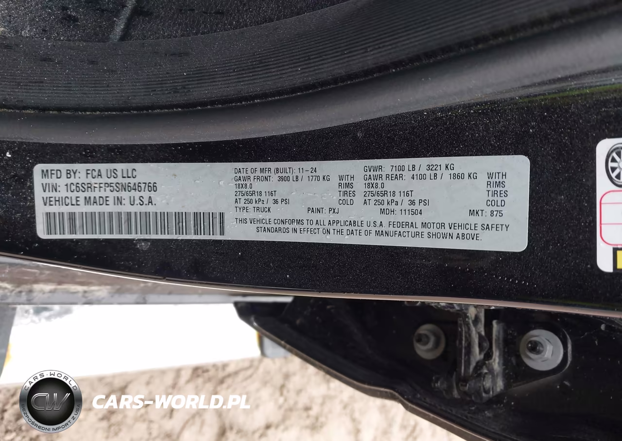 2025 Ram 1500 VIN:1C6SRFFP5SN646766 - 9