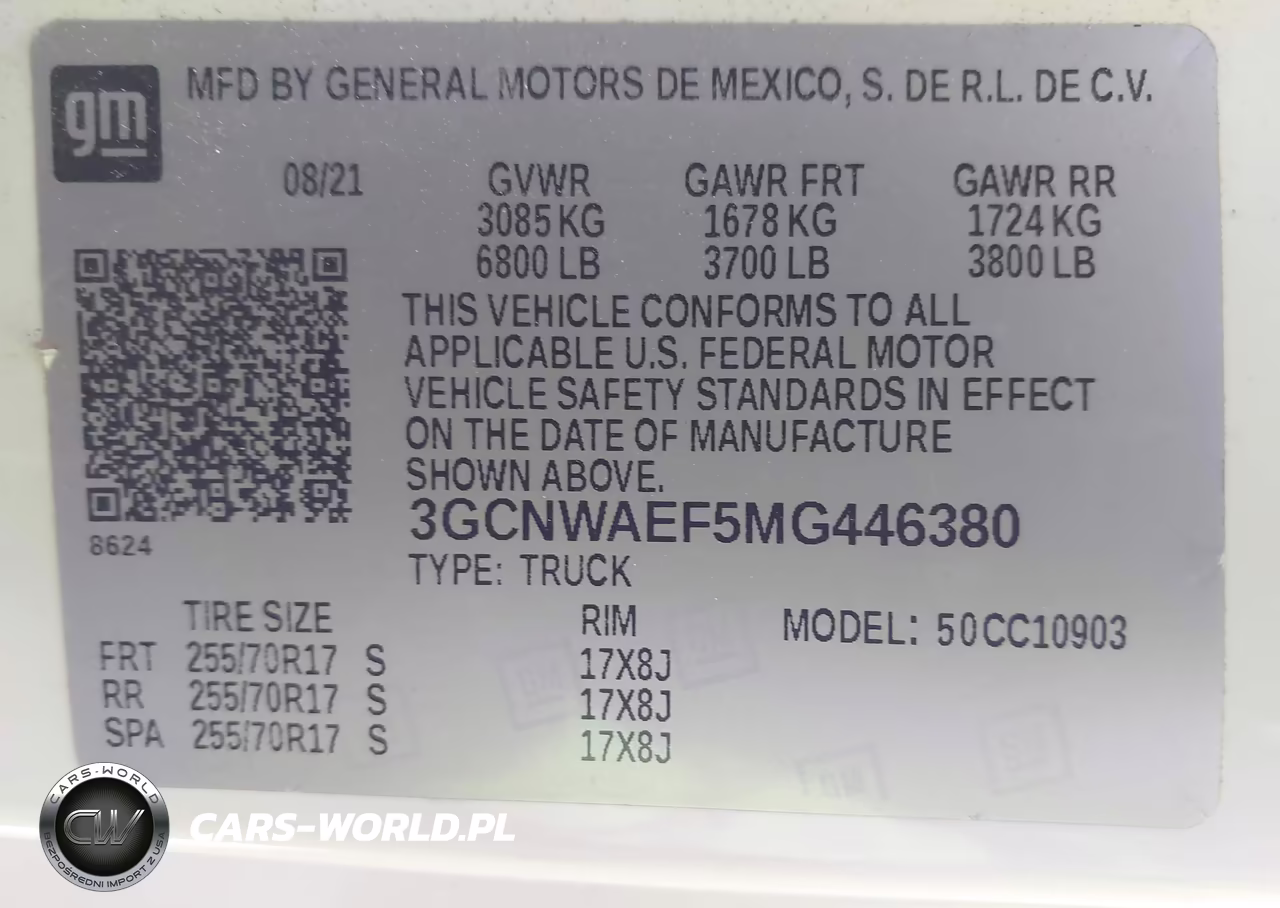 2021 Chevrolet Silverado 1500 2Wd Long Bed Wt VIN:3GCNWAEF5MG446380 - 9