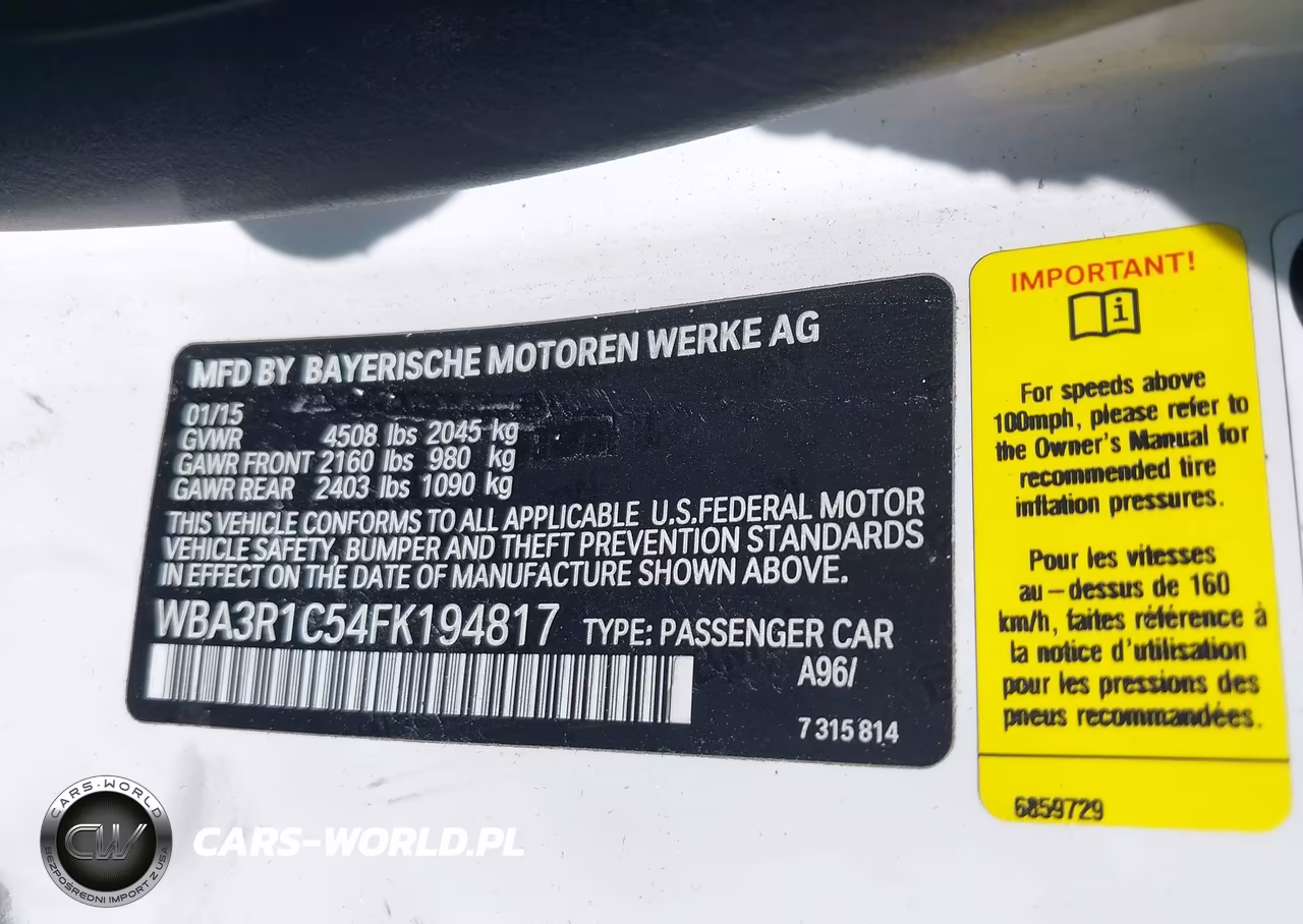 2015 BMW 435I VIN:WBA3R1C54FK194817 - 9