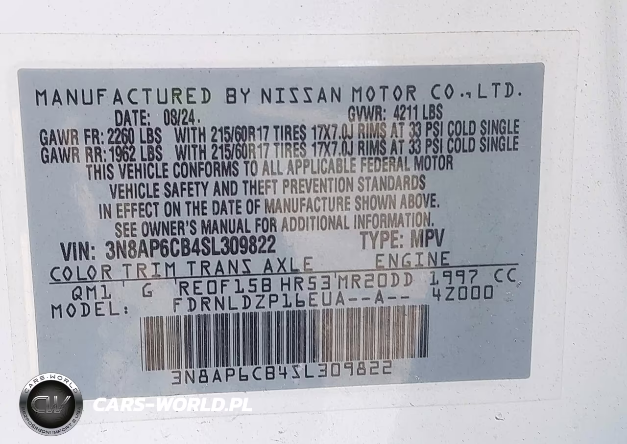 2025 Nissan Kicks Sv Intelligent Awd VIN:3N8AP6CB4SL309822 - 9