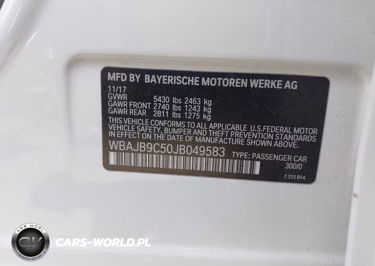 2018 BMW M550I xDrive VIN:WBAJB9C50JB049583 - 9