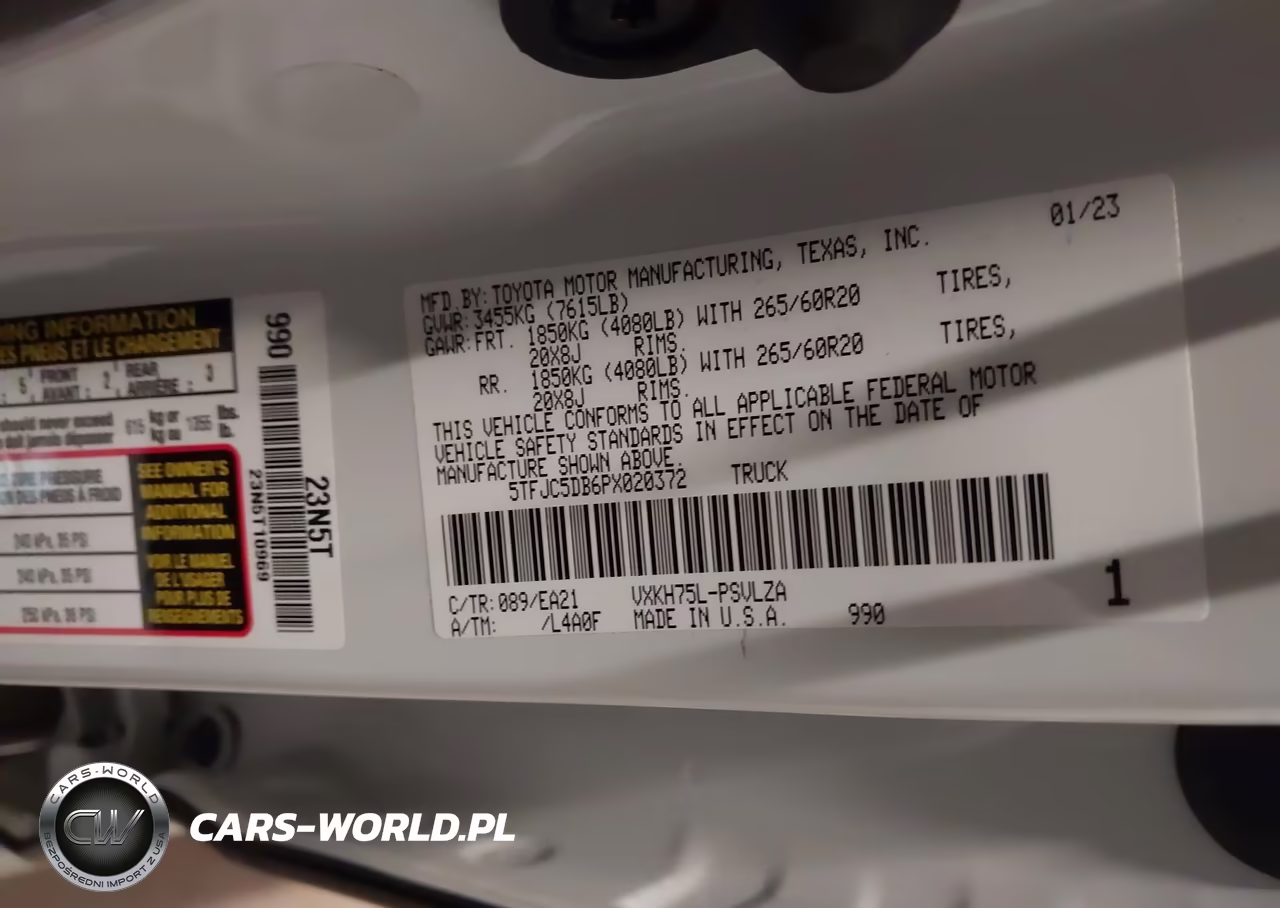 2023 Toyota Tundra Crewmax Limited VIN:5TFJC5DB6PX020372 - 9