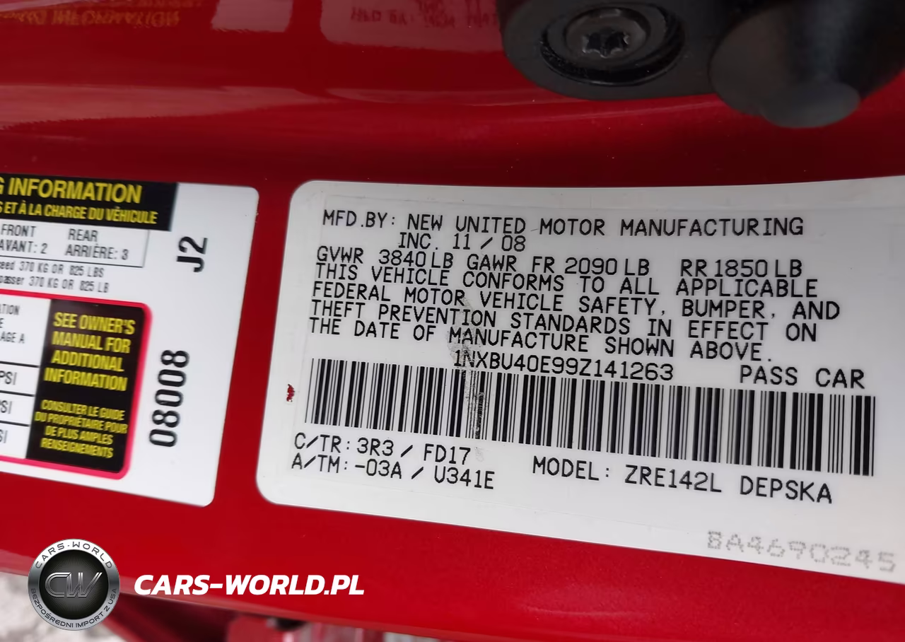 2009 Toyota Corolla Base VIN:1NXBU40E99Z141263 - 9