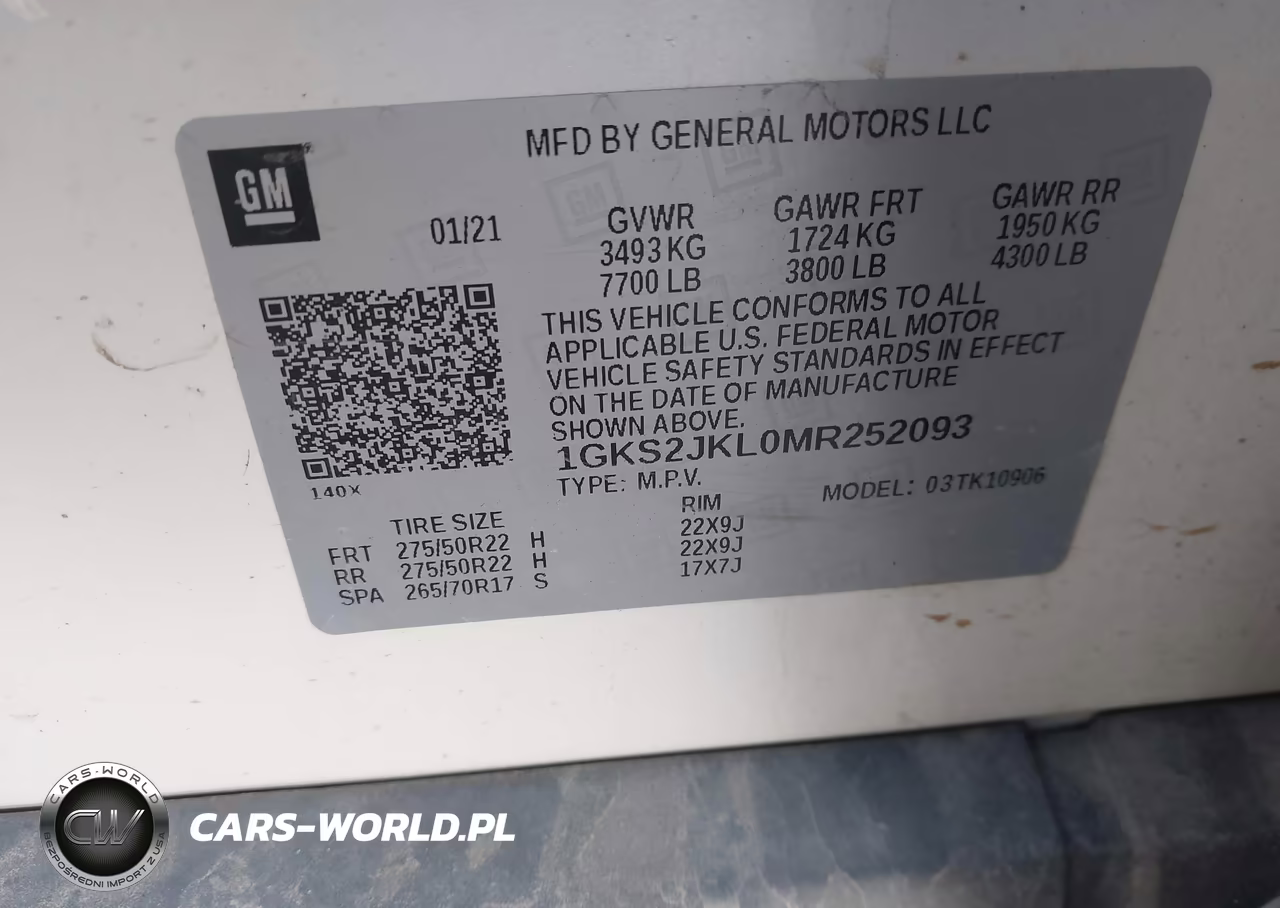 2021 GMC Yukon Xl 4Wd Denali VIN:1GKS2JKL0MR252093 - 9