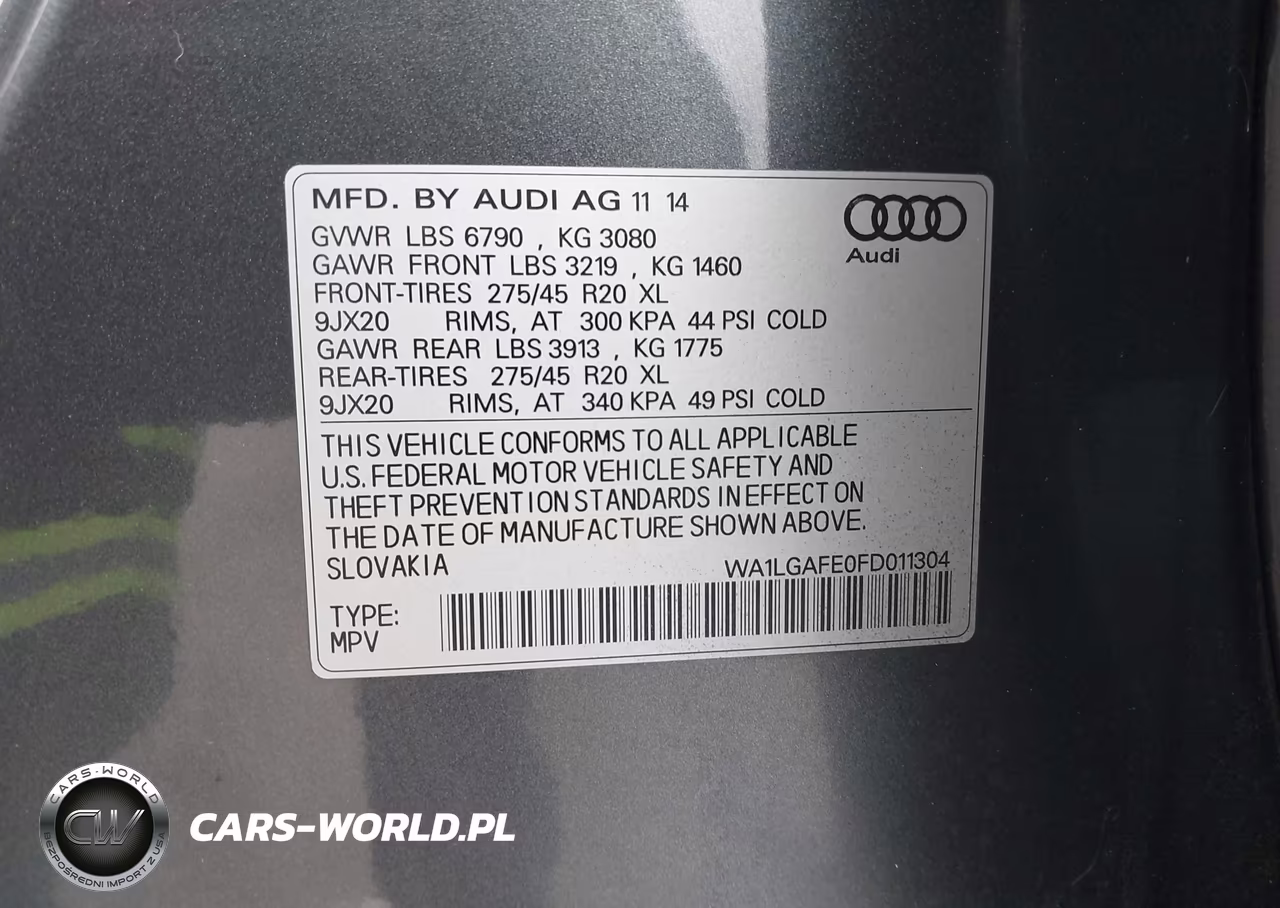 2015 Audi Q7 3.0T Premium VIN:WA1LGAFE0FD011304 - 9