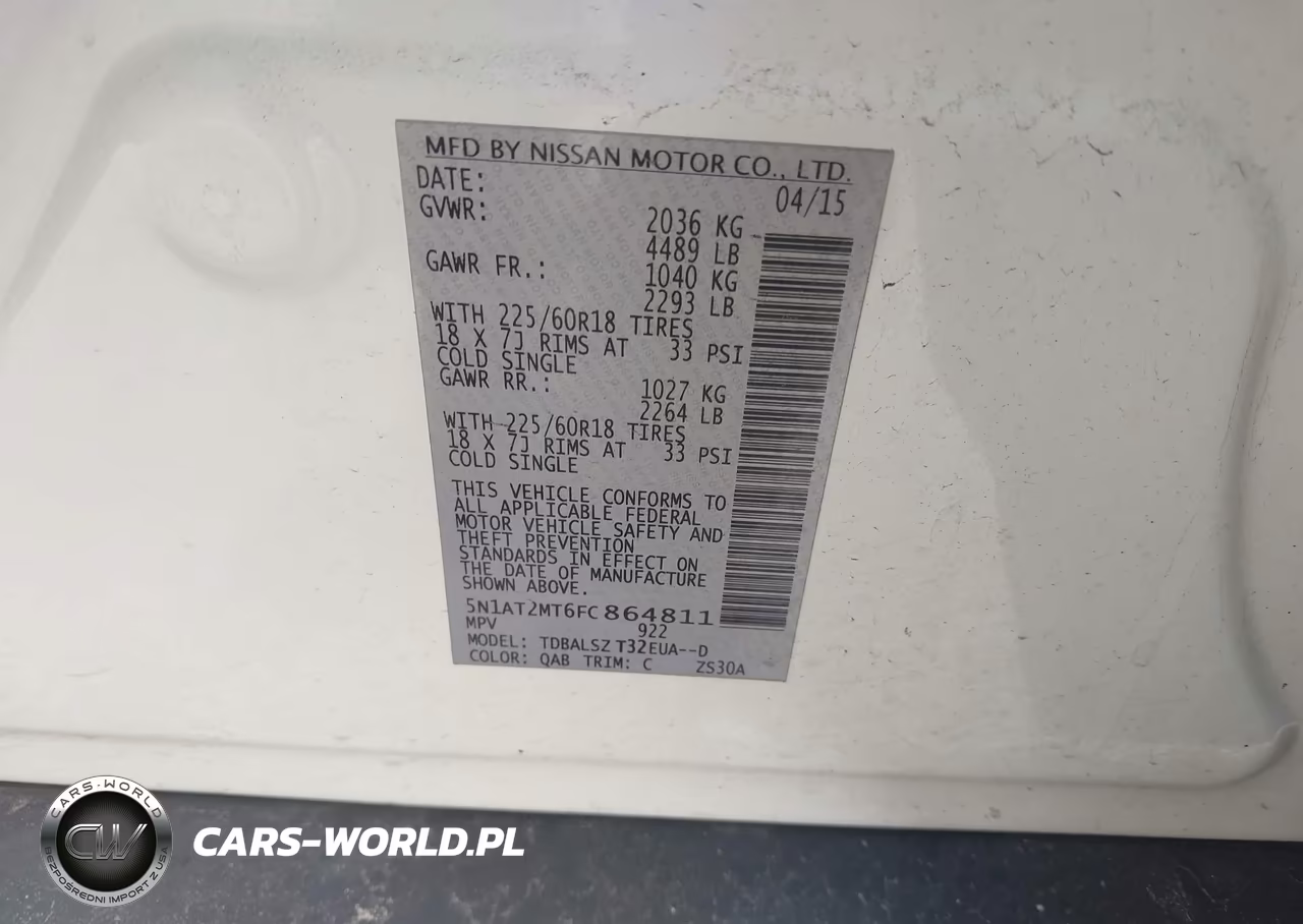 2015 Nissan Rogue Sl VIN:5N1AT2MT6FC864811 - 9