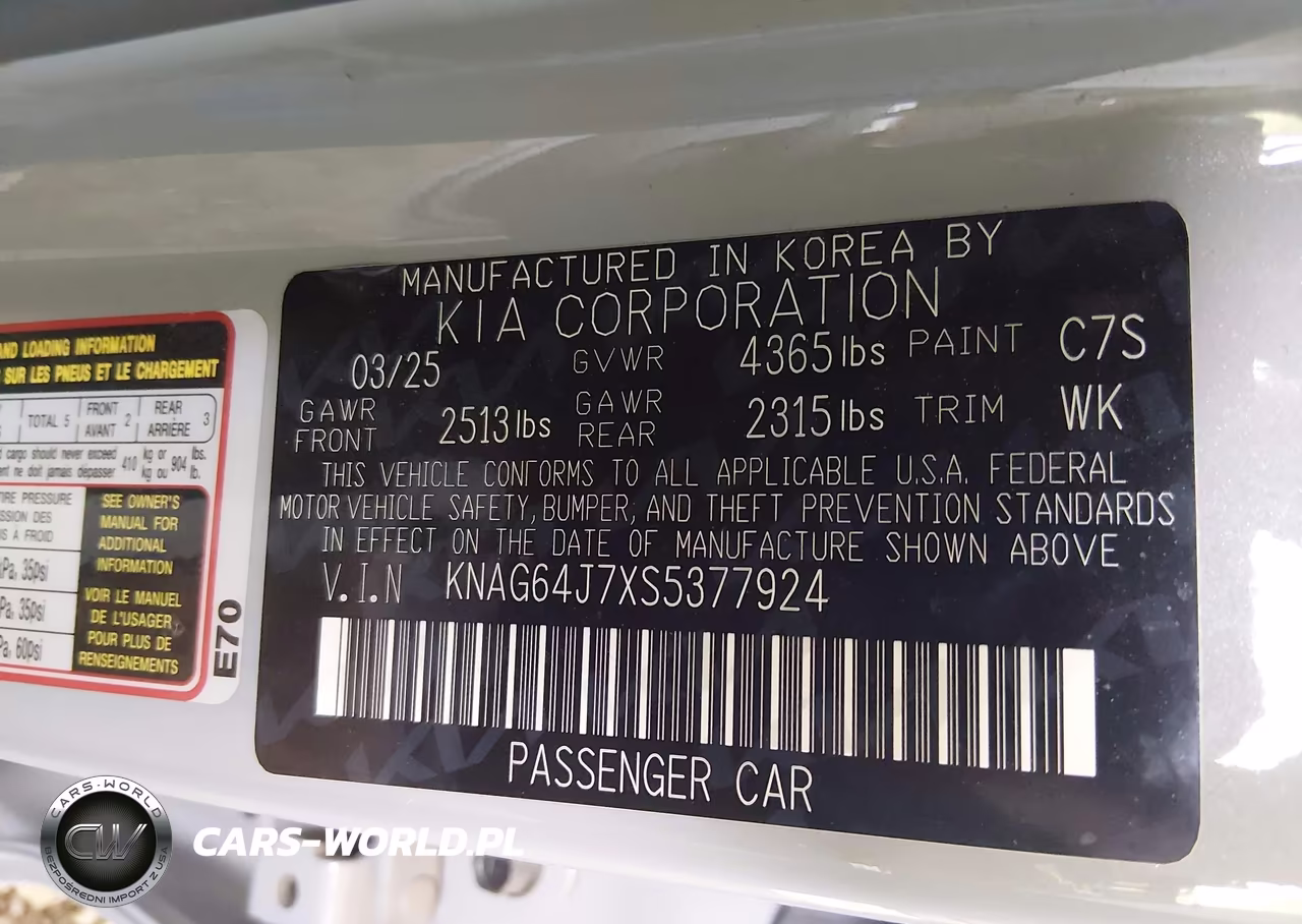 2025 Kia K5 Gt-Line VIN:KNAG64J7XS5377924 - 9