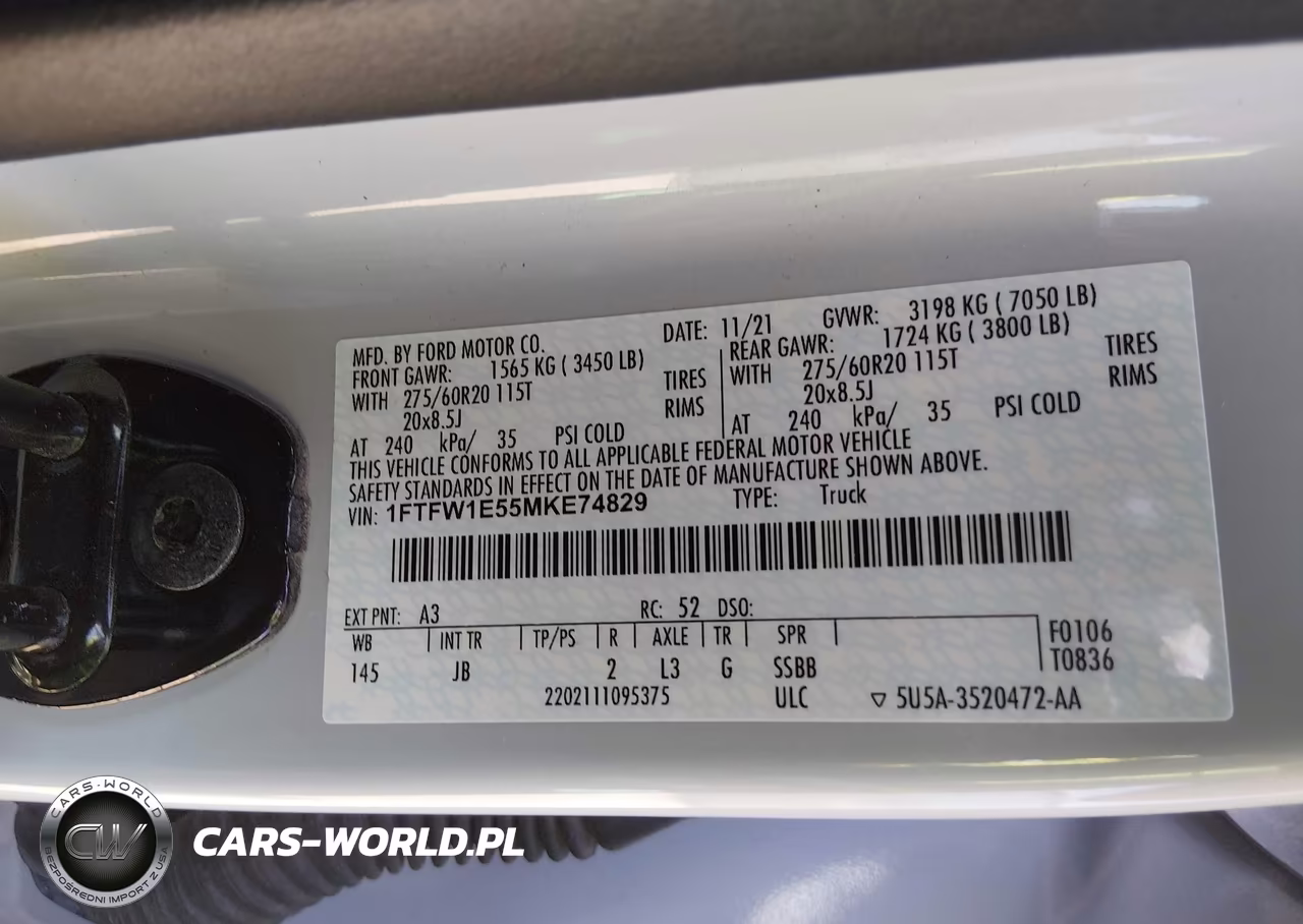 2021 Ford F-150 Xl VIN:1FTFW1E55MKE74829 - 9