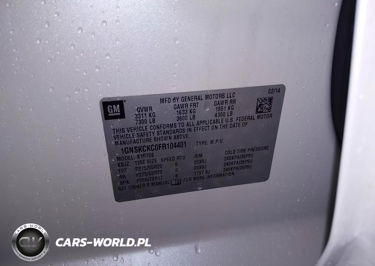 2015 Chevrolet Tahoe Ltz VIN:1GNSKCKC0FR104401 - 9