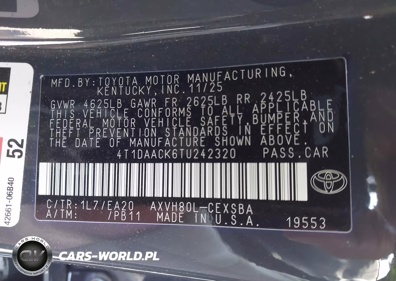 2026 Toyota Camry Se VIN:4T1DAACK6TU242320 - 9