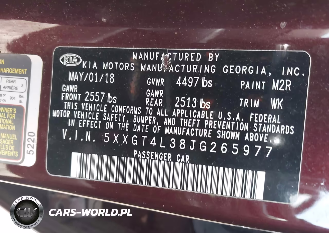 2018 Kia Optima Lx VIN:5XXGT4L38JG265977 - 9