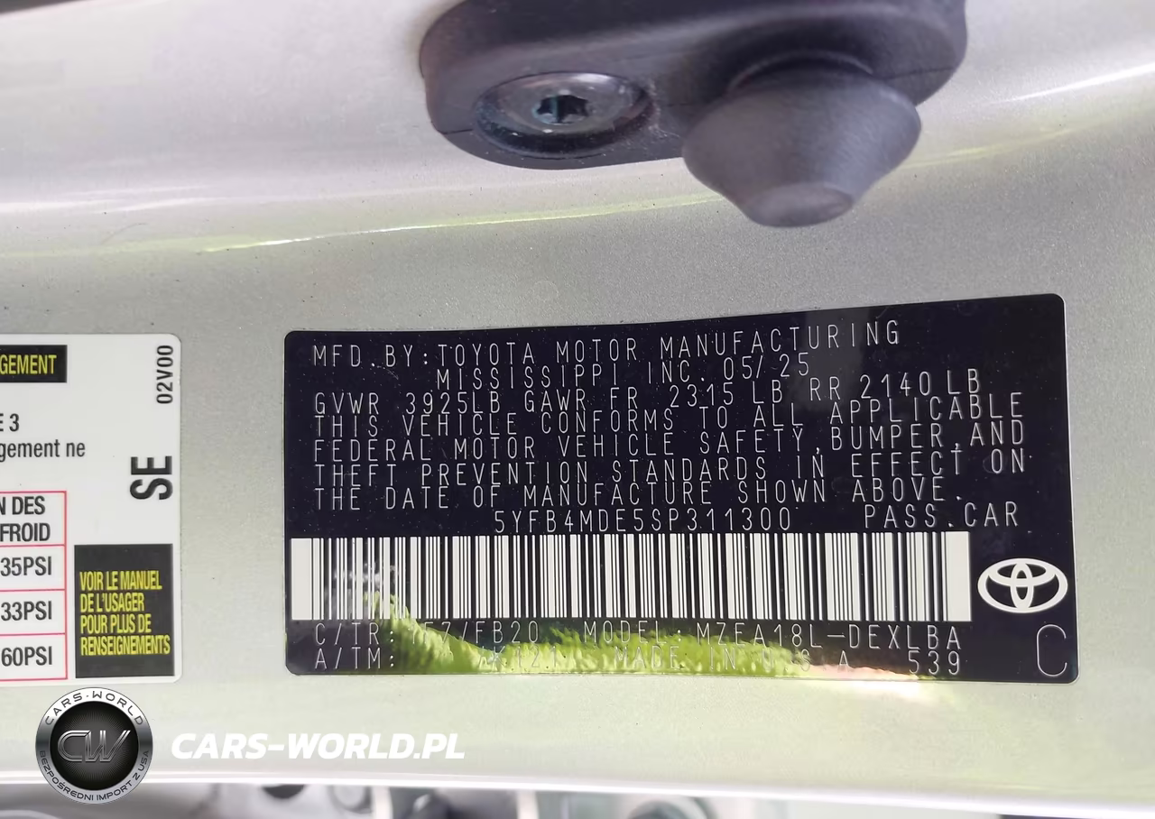 2025 Toyota Corolla Le VIN:5YFB4MDE5SP311300 - 9