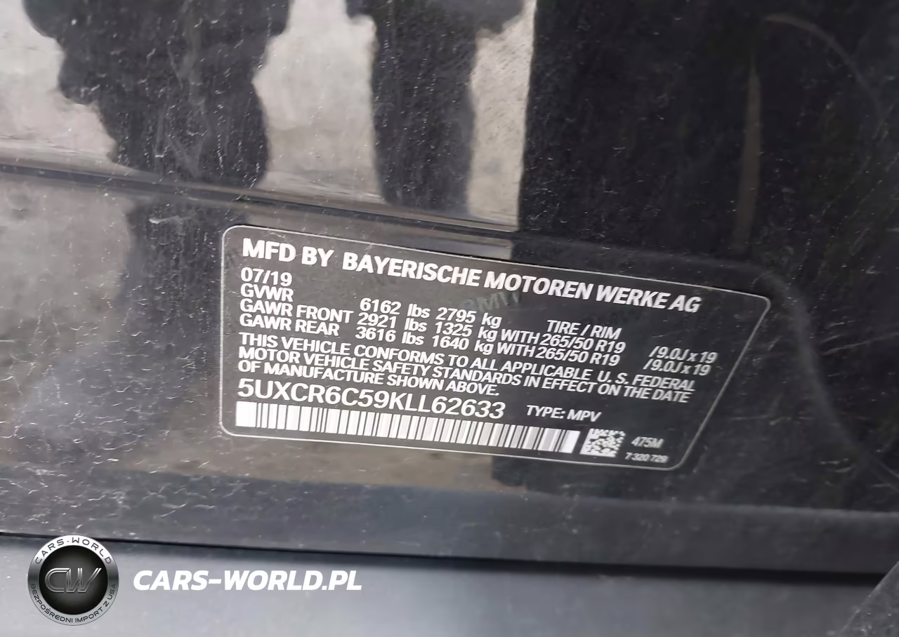 2019 BMW X5 xDrive40I VIN:5UXCR6C59KLL62633 - 9