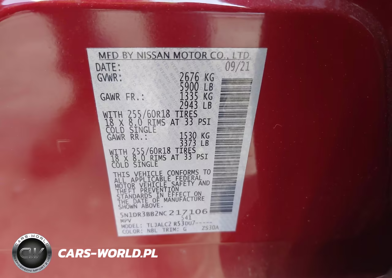 2022 Nissan Pathfinder Sv 2Wd VIN:5N1DR3BB2NC217106 - 9